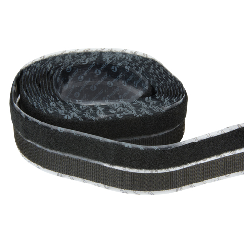 Attache, Boucle et crochet, 15' x 3/4", Adh&eacute;sif, Noir Rideout Tool & Machine Inc.