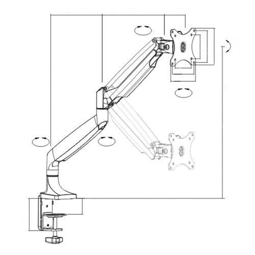 Bras pour moniteur ActivErgo Rideout Tool & Machine Inc.