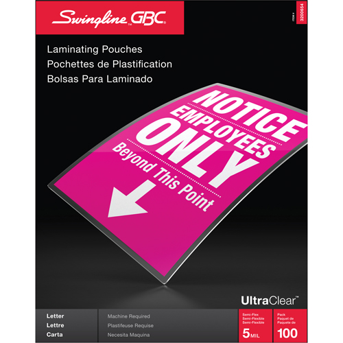 Swingline UltraClear Laminating Letter Pouches Rideout Tool & Machine Inc.