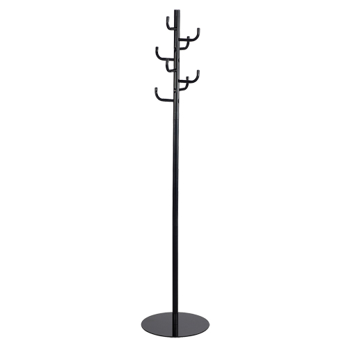Coat Rack, 68" H, Black, 8 Hook(s) Rideout Tool & Machine Inc.