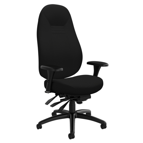 Chaise confortable &agrave; dos &eacute;lev&eacute;, Polyester, Noir, Capacit&eacute; 300 lb Rideout Tool & Machine Inc.