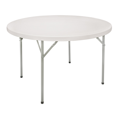 Table pliante, Ronde, 48" l x 48" la, Poly&eacute;thyl&egrave;ne, Blanc Rideout Tool & Machine Inc.