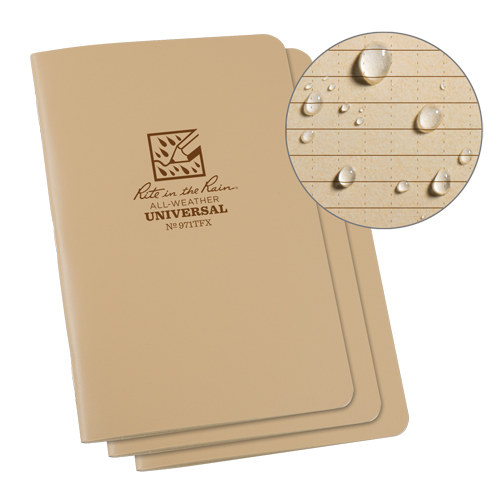 Notebook, Soft Cover, Tan, 48 Pages, 4-5/8" W x 7" L Rideout Tool & Machine Inc.