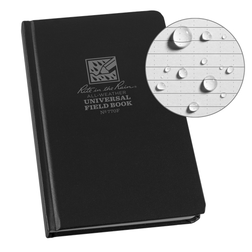 Bound Book, Hard Cover, Black, 160 Pages, 4-5/8" W x 7-1/4" L Rideout Tool & Machine Inc.