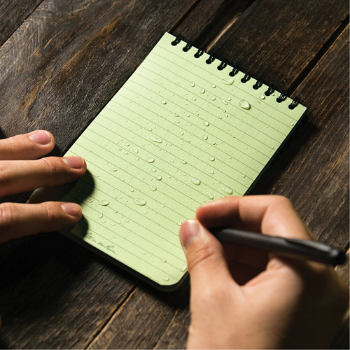 Carnet de notes de poche &agrave; spirale, Couverture souple, Vert, 100 Pages, 4" , 6"  Rideout Tool & Machine Inc.