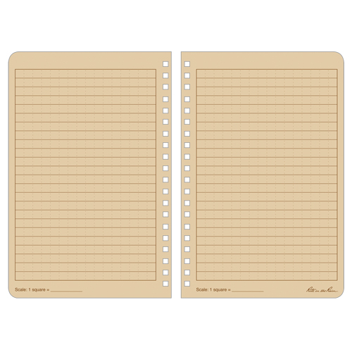 Side-Spiral Notebook, Soft Cover, Tan, 64 Pages, 4-5/8" W x 7" L Rideout Tool & Machine Inc.