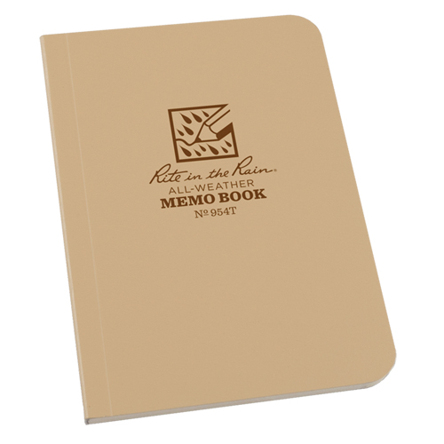 Livre m&eacute;mo, Couverture souple, Havane, 112 Pages, 3-1/2" , 5"  Rideout Tool & Machine Inc.