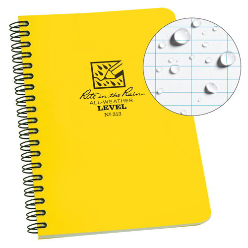 Side-Spiral Notebook, Soft Cover, Yellow, 64 Pages, 4-5/8" W x 7" L Rideout Tool & Machine Inc.