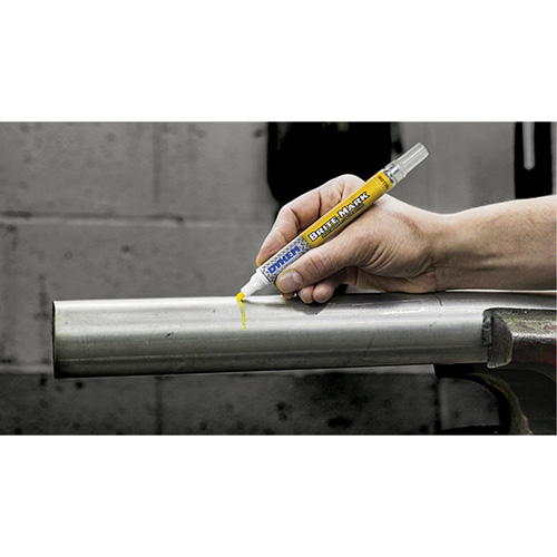 Brite-Mark&reg; Medium Tip Paint Marker, Liquid, Yellow Rideout Tool & Machine Inc.