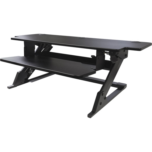 Poste de travail assis-debout Goya, Mod&egrave;le de bureau, 20" h x 42" la x 16" p, Noir Rideout Tool & Machine Inc.