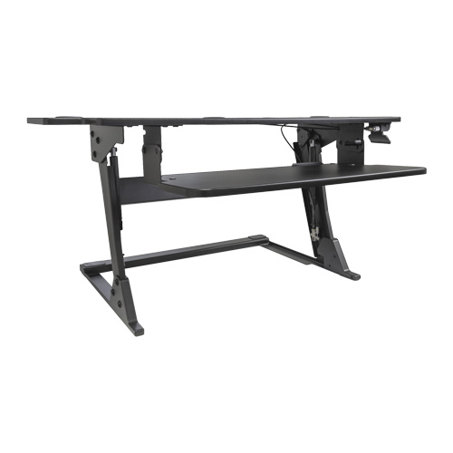 Poste de travail assis-debout Goya, Mod&egrave;le de bureau, 20" h x 42" la x 16" p, Noir Rideout Tool & Machine Inc.