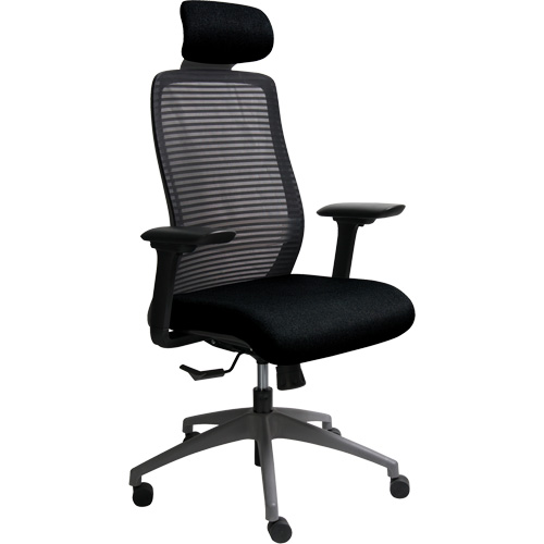 Era Series Adjustable Office Chair with Headrest, Fabric/Mesh, Black, 275 lbs. Capacity Rideout Tool & Machine Inc.