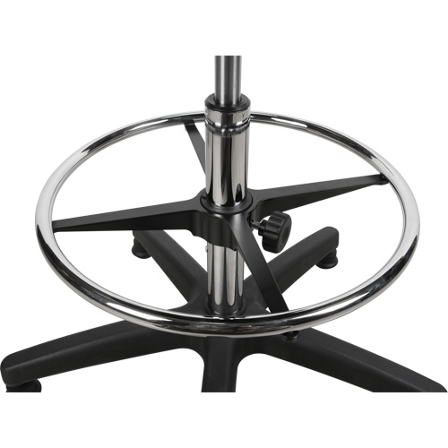 Heavy-Duty Ergonomic Stool, Stationary, Adjustable, 39” - 48”, Polyurethane Seat, Black Rideout Tool & Machine Inc.
