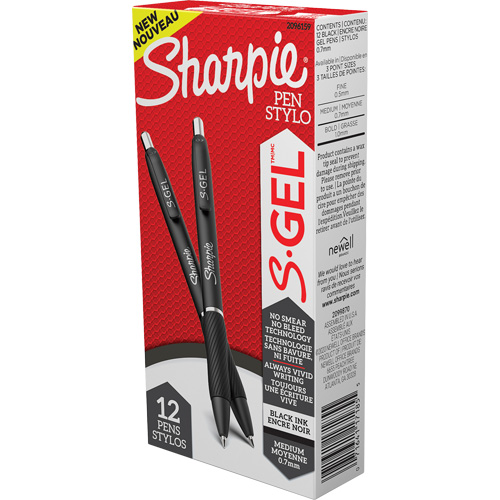 S-Gel Pen, Black, 0.7 mm, Retractable Rideout Tool & Machine Inc.