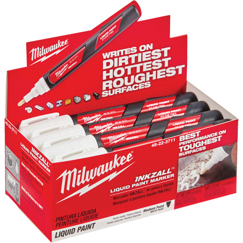 Inkzall Paint Markers, Liquid, White Rideout Tool & Machine Inc.