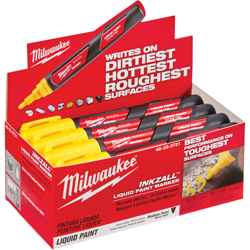 Inkzall Paint Marker, Liquid, Yellow Rideout Tool & Machine Inc.