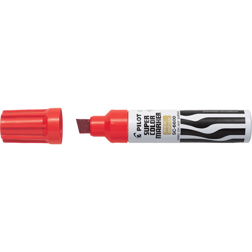 Marqueur &agrave; encre permanent Super Colour Jumbo, Rouge, Pointe Ciseau Rideout Tool & Machine Inc.