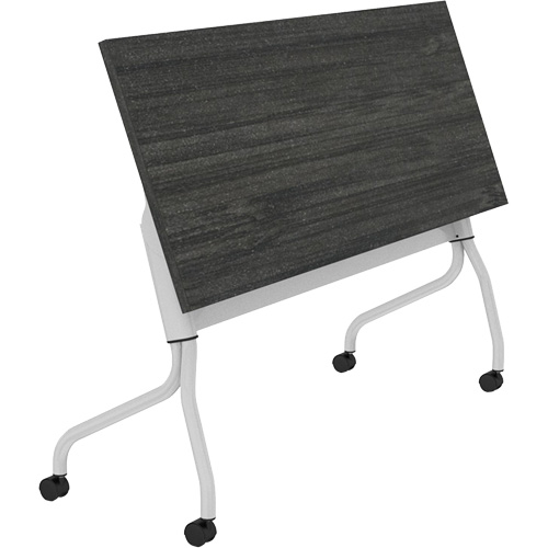 Newland Flip-Top Training Table, 24" L x 60" W x 29-1/2" H, Dark Brown Rideout Tool & Machine Inc.