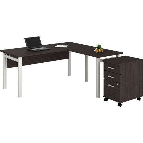 Newland "L" Shaped Desk with Pedestal Rideout Tool & Machine Inc.