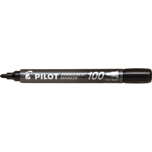 Pilot 100 Permanent Marker, Black, Bullet Tip Rideout Tool & Machine Inc.