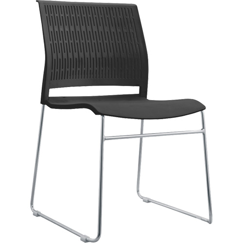 Chaises empilables, Polypropyl&egrave;ne, Hauteur 32-3/8", Capacit&eacute; 250 lb, Noir Rideout Tool & Machine Inc.