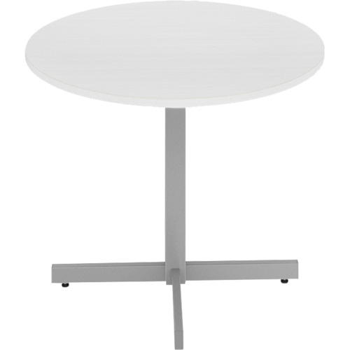 Newland Height-Adjustable Round Table, 36" L x 36" W x 29" H, 1" Top, Laminate/Polypropylene, White Rideout Tool & Machine Inc.