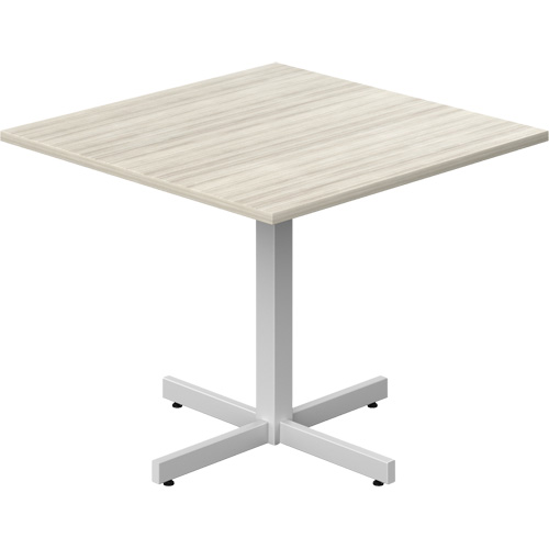 Table carr&eacute;e &agrave; hauteur r&eacute;glable Newland, 36" lo x 36" la x 29" h, Dessus de 1", Stratifi&eacute;, Havane Rideout Tool & Machine Inc.