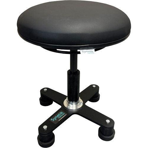 Tabouret ergonomique OmniStool, Mobile, Ajustable, Vinyle Si&egrave;ge, Noir Rideout Tool & Machine Inc.
