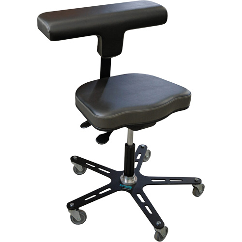 VEGA-T Ergonomic Industrial Chair, Mobile, Adjustable, Vinyl Seat, Black Rideout Tool & Machine Inc.