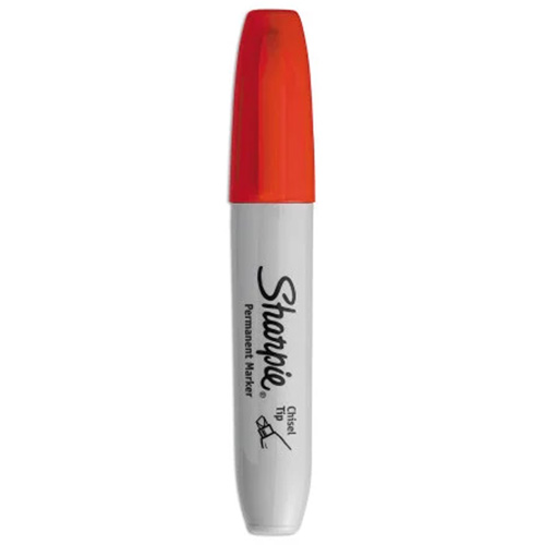 Marqueur permanent, Ciseau, Rouge Rideout Tool & Machine Inc.