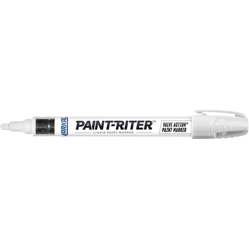 Marqueur &agrave; peinture Paint-Riter Valve Action, Liquide, Blanc Rideout Tool & Machine Inc.