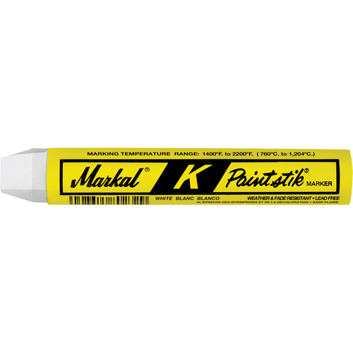 K Paintstik&reg; Paint Marker, Solid Stick, White Rideout Tool & Machine Inc.