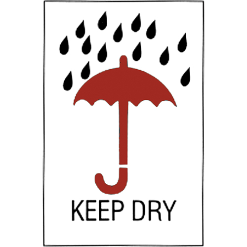 "Keep Dry" Special Handling Labels, 6" L x 4" W, Red on White Rideout Tool & Machine Inc.