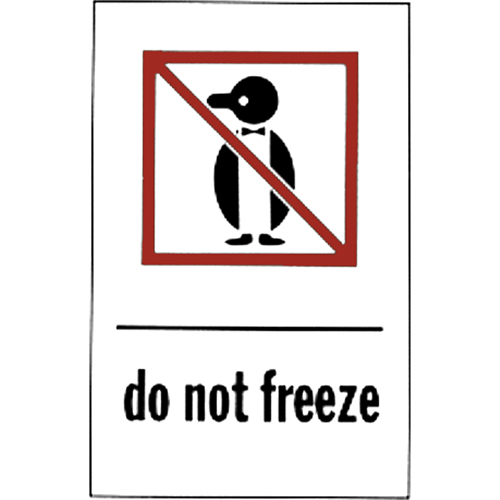 "Do Not Freeze" Special Handling Labels, 6" L x 4" W, Red on White Rideout Tool & Machine Inc.