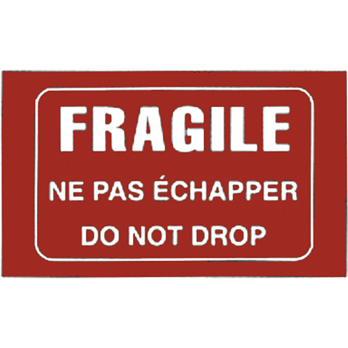 "Fragile" Bilingual Special Handling Labels, 5" L x 3" W, White on Red Rideout Tool & Machine Inc.