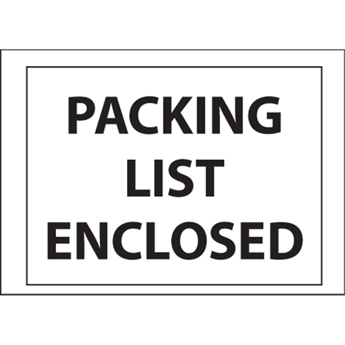 Packing List Envelopes, 4" L x 5" W, Backloading Style Rideout Tool & Machine Inc.