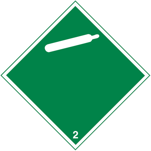 TDG Shipping Labels, Class 2, Gases, Paper Rideout Tool & Machine Inc.