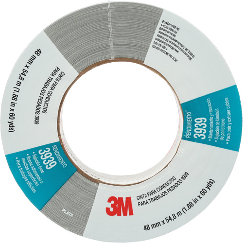 3939 Duct Tape, 9 mils, Silver, 48 mm (2") x 55 m (180') Rideout Tool & Machine Inc.