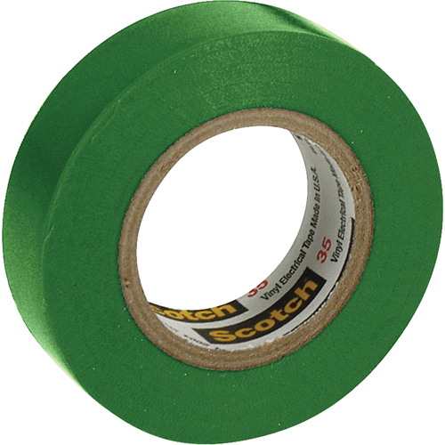 Rubans en vinyle pour codage en couleurs 35 Scotch, 12,7 mm (1/2") x 6,1 m (20'), Vert, 7 mils Rideout Tool & Machine Inc.