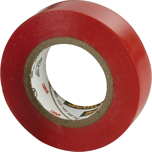 Rubans en vinyle pour codage en couleurs 35 Scotch, 12,7 mm (1/2") x 6,1 m (20'), Rouge, 7 mils Rideout Tool & Machine Inc.