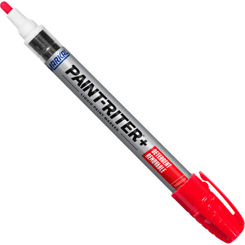 Paint-Riter&reg;+ Detergent Removable Paint Marker, Liquid, Red Rideout Tool & Machine Inc.