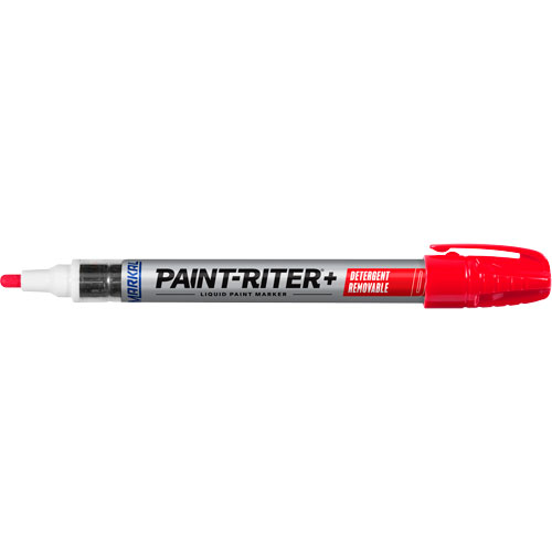 Paint-Riter&reg;+ Detergent Removable Paint Marker, Liquid, Red Rideout Tool & Machine Inc.