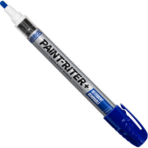 Paint-Riter&reg;+ Detergent Removable Paint Marker, Liquid, Blue Rideout Tool & Machine Inc.