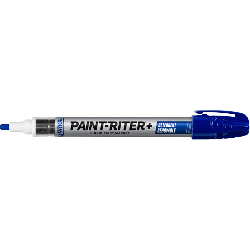 Paint-Riter&reg;+ Detergent Removable Paint Marker, Liquid, Blue Rideout Tool & Machine Inc.