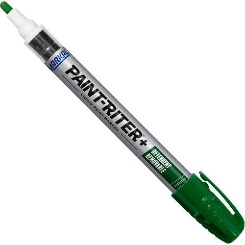Paint-Riter&reg;+ Detergent Removable Paint Marker, Liquid, Green Rideout Tool & Machine Inc.