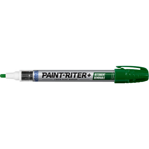 Paint-Riter&reg;+ Detergent Removable Paint Marker, Liquid, Green Rideout Tool & Machine Inc.