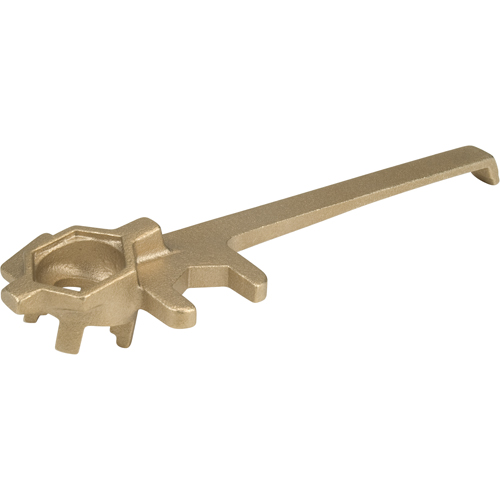 Deluxe Plug Wrenche, 1-1/4" Opening, 9" Handle, Non-sparking brass alloy Rideout Tool & Machine Inc.