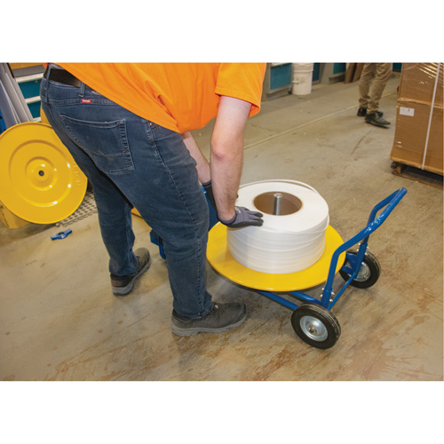 Distributeur de feuillards, Feuillard Polyester/Acier/Polypropyl&egrave;ne, Dia de noyau 16"/8", largeur de rouleau 3"/8"/6" Rideout Tool & Machine Inc.