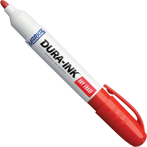 Marqueurs &agrave; essuyage &agrave; sec Dura-Ink, Rouge, Pointe Ronde Rideout Tool & Machine Inc.