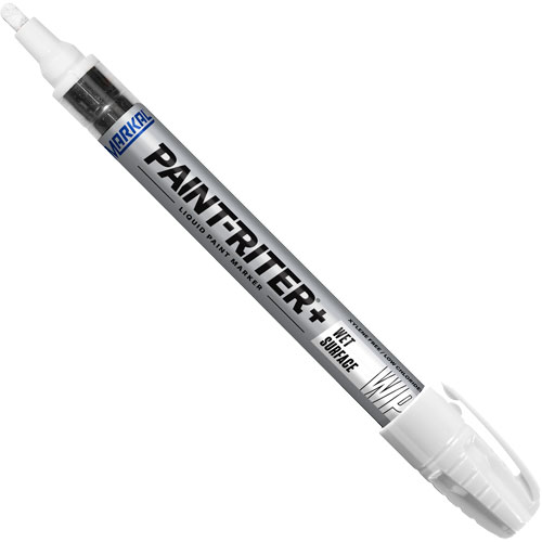 Marqueur &agrave; peinture pour surfaces humides Paint-Riter+, Liquide, Blanc Rideout Tool & Machine Inc.